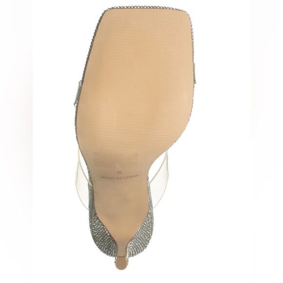 STEVE MADDEN PENDING EMBELLISHED TRANSLUCENT STRAP STILETTO HEEL - Picture 6 of 7
